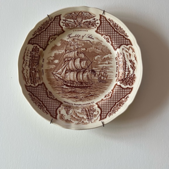 Alfred Meakin fair winds grind ship of Salem plate - Picture 9 of 9